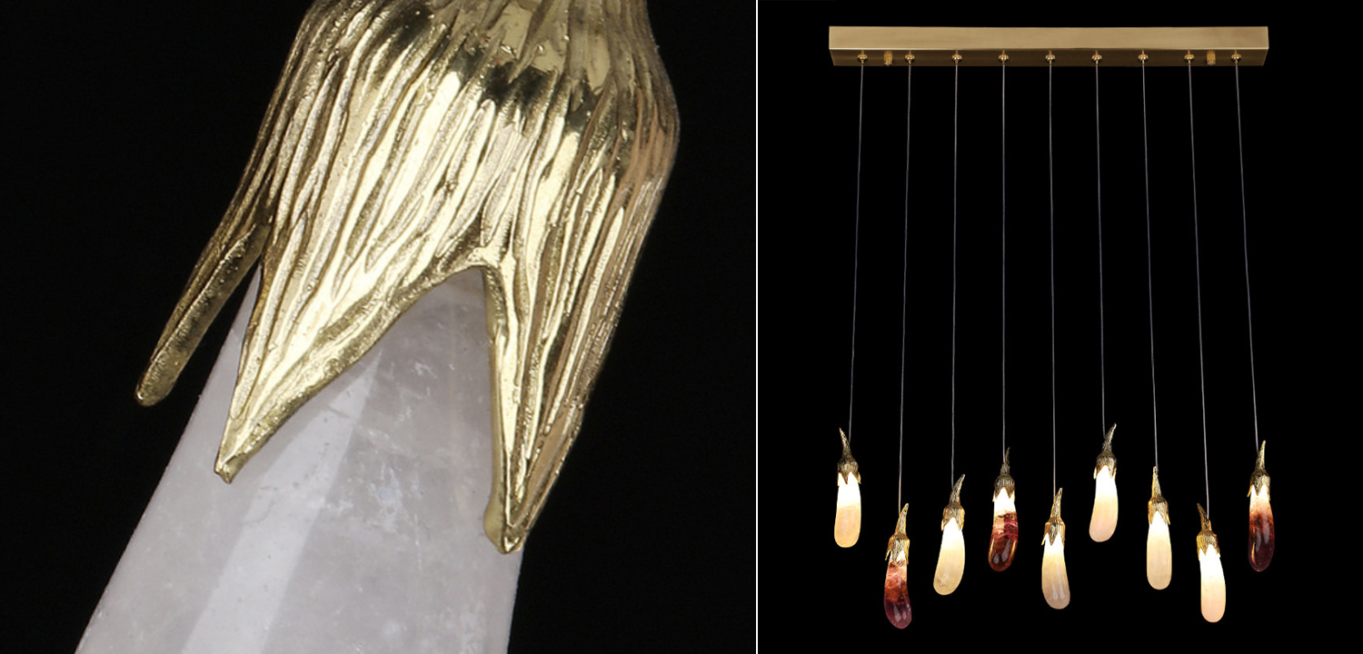 Люстра Eggplant Chandelier Line - фото