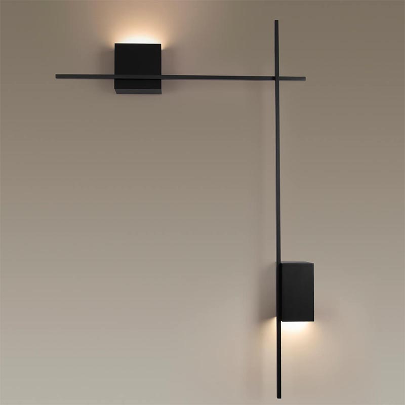 Бра Blocks Wall Light Black Angle Черный в Сочи | Loft Concept 