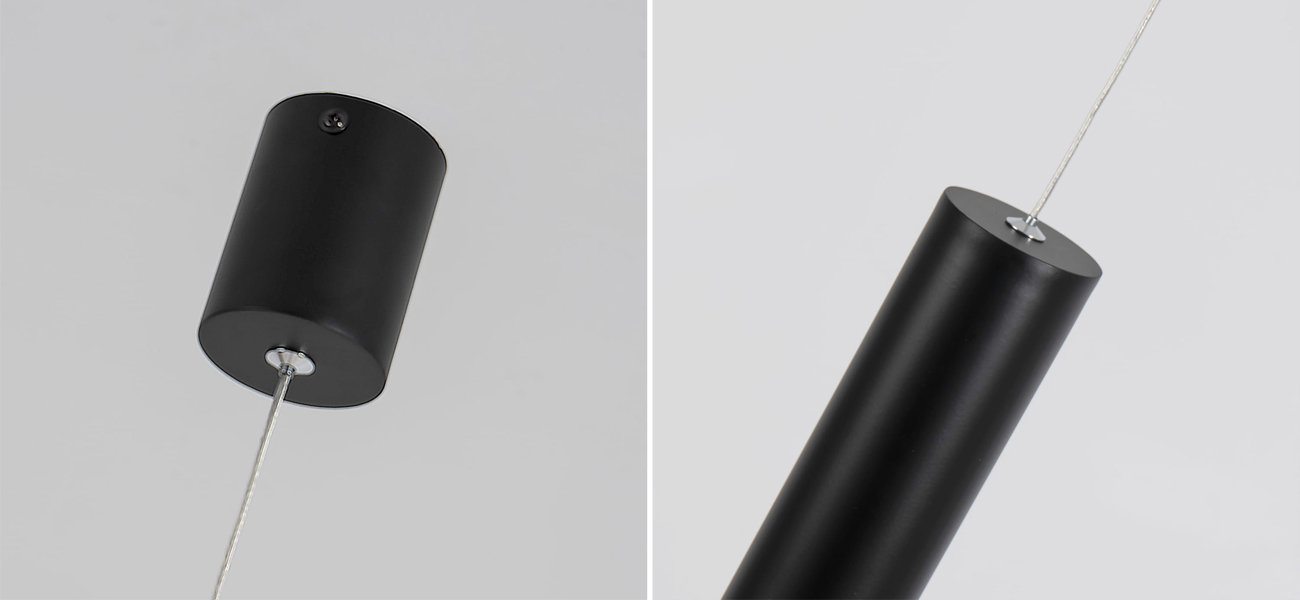 Черный подвесной светильник с золотым кольцом Delightfull - фото №1