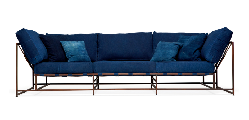 Диван Kenn X Miller sofa Indigo and copper denim - фото №2