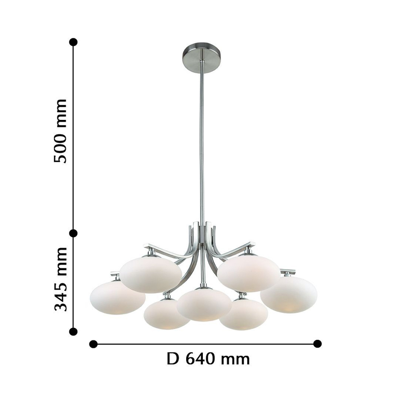 Люстра с овальными белыми плафонами Mushrooms Lamp в Сочи