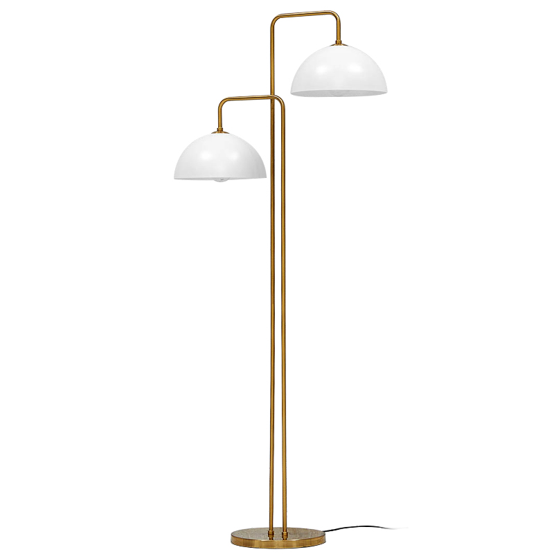 Торшер Haworth Floor Lamp Золотой Белый в Сочи | Loft Concept 