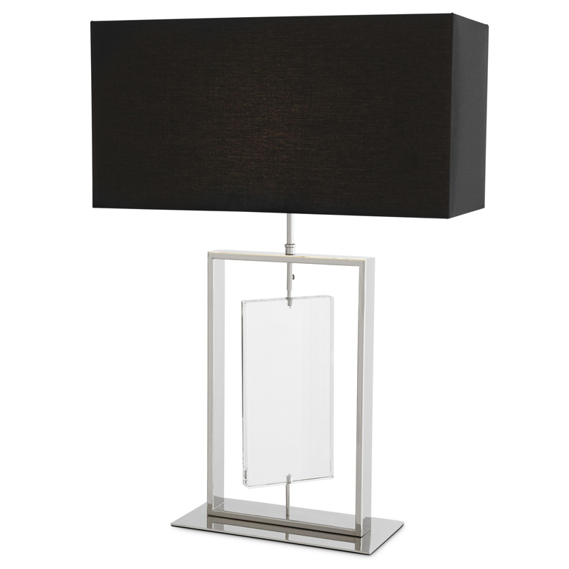 Настольная лампа Eichholtz Table Lamp Forum Никель Черный Прозрачный в Сочи | Loft Concept 