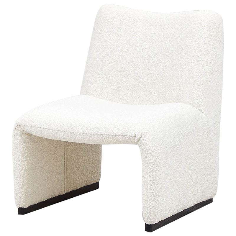 Кресло белое Cress White Boucle Collection Armchair Белый в Сочи | Loft Concept 