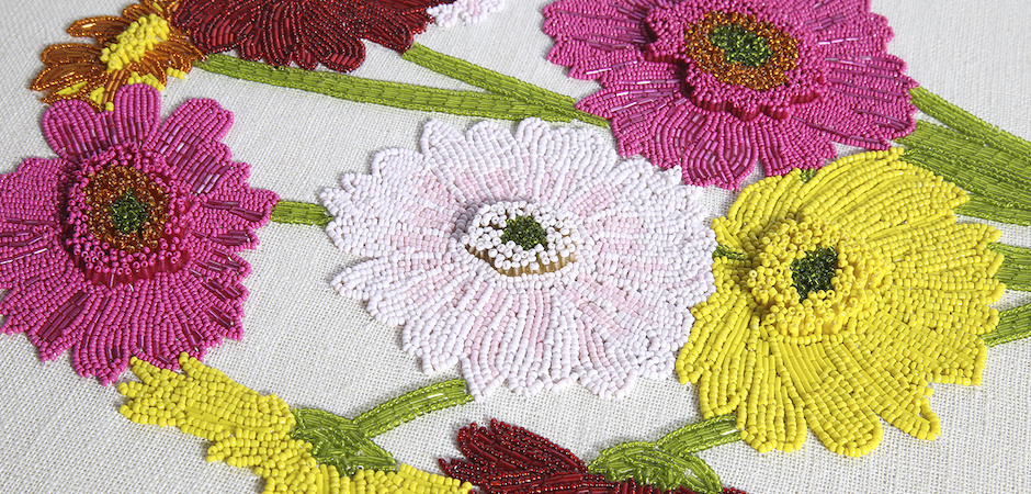Панно Jonathan Adler FLOWER BEADED WALL ART Панно Jonathan Adler FLOWER BEADED WALL ART - Loft-Concept в Сочи