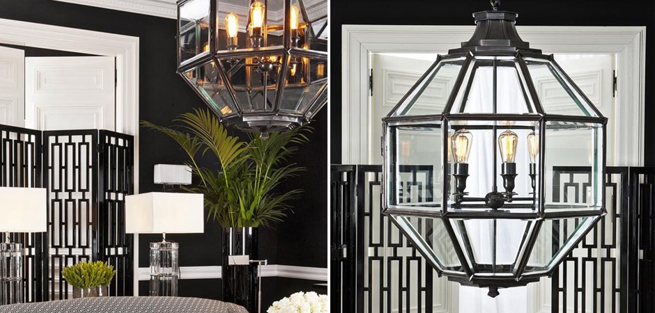 Люстра Lantern Owen Bronze L - фото №3