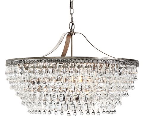 Люстра Clarissa Glass Drop Petite Round Chandelier Темная бронза винтаж в Сочи | Loft Concept 