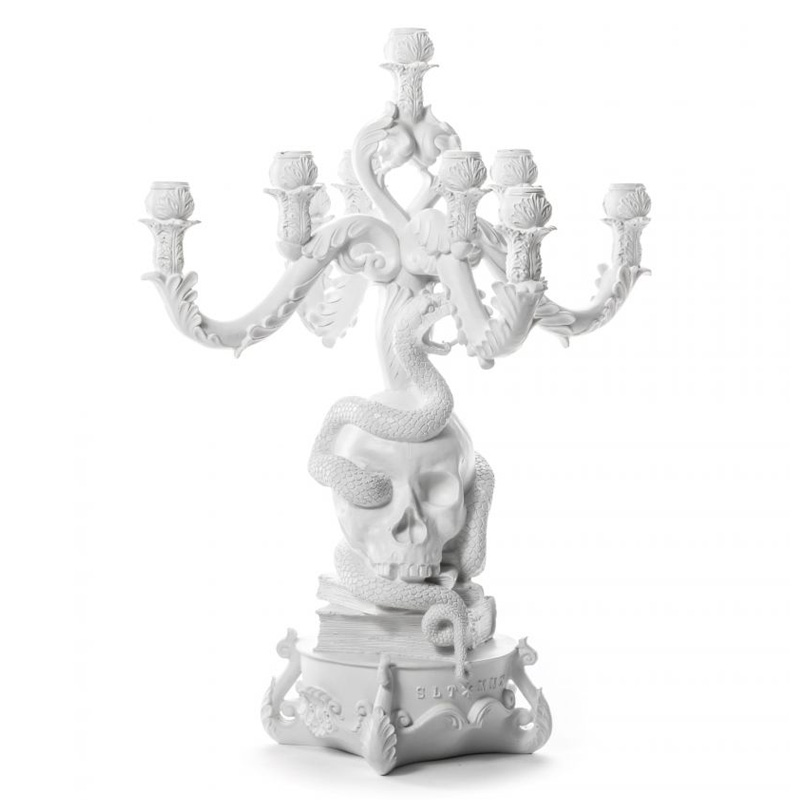 Подсвечник Seletti Giant Burlesque Skull White Белый в Сочи | Loft Concept 