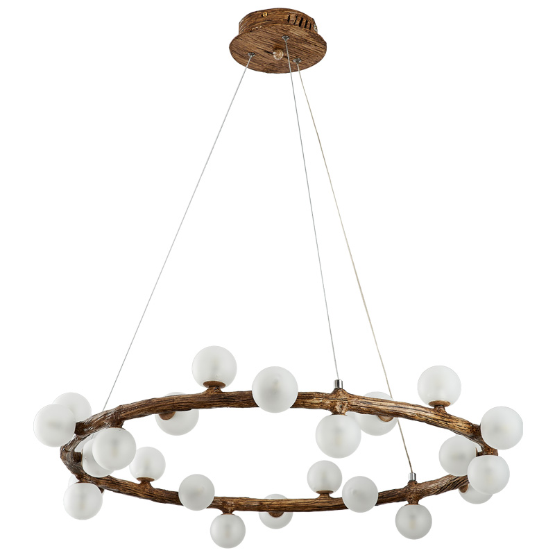 Люстра Circular Branch Chandelier Коричневый Белый в Сочи | Loft Concept 