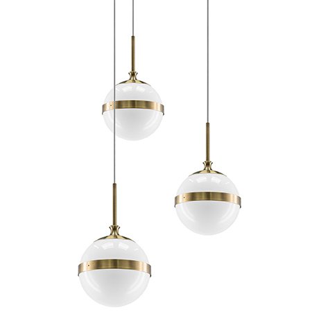 Подвесной светильник Peggy Single Pendant Light 3 Gold Белый Бронза в Сочи | Loft Concept 