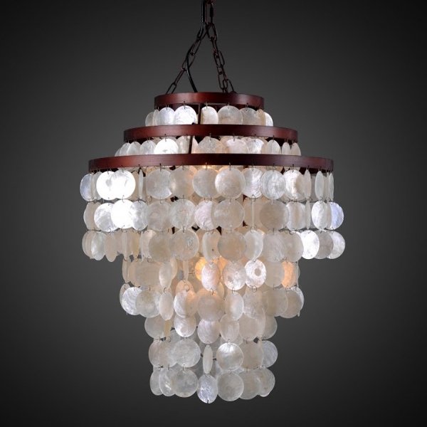 Люстра RH Capiz Three-Tier Chandelier Antic Iron Люстра RH Capiz Three-Tier Chandelier Antic Iron в Сочи | Loft Concept
