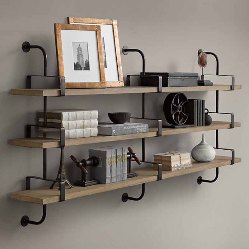 Полка из Дуба RH SHELVING & LEDGES 150 см Графит в Сочи | Loft Concept 