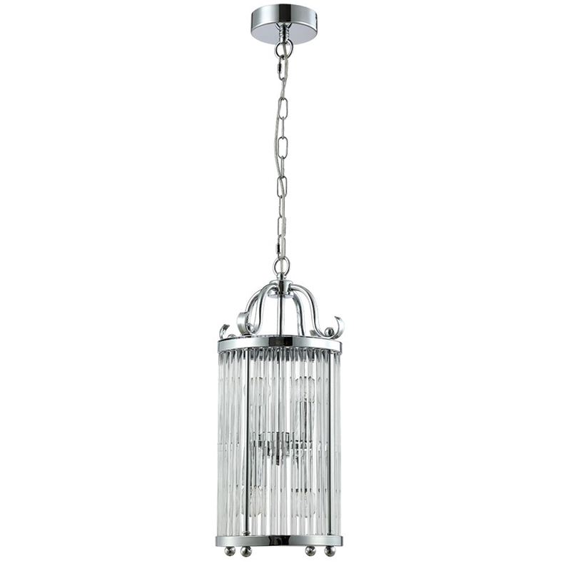 Подвесной светильник Gorden Chrome Hanging Lamp Прозрачное Стекло Хром в Сочи | Loft Concept 