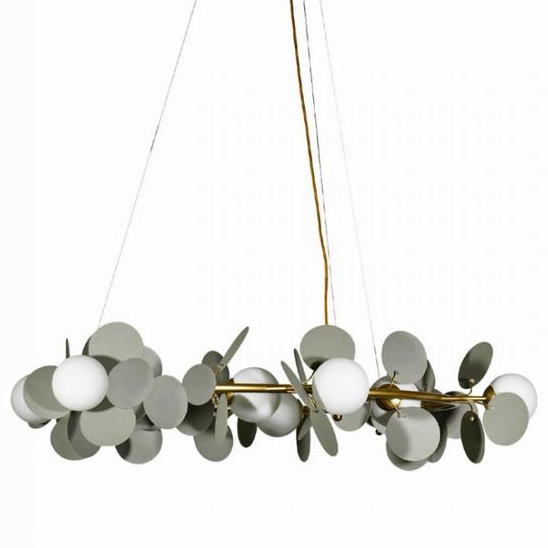 Люстра MATISSE Chandelier circle Gray диаметр 105 Серый Золотой Белый в Сочи | Loft Concept 