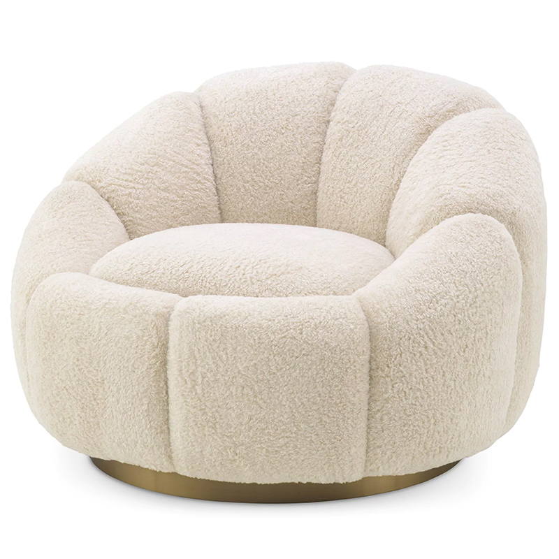 Кресло Eichholtz Swivel Chair Inger Brisbane Cream Кремовый в Сочи | Loft Concept 