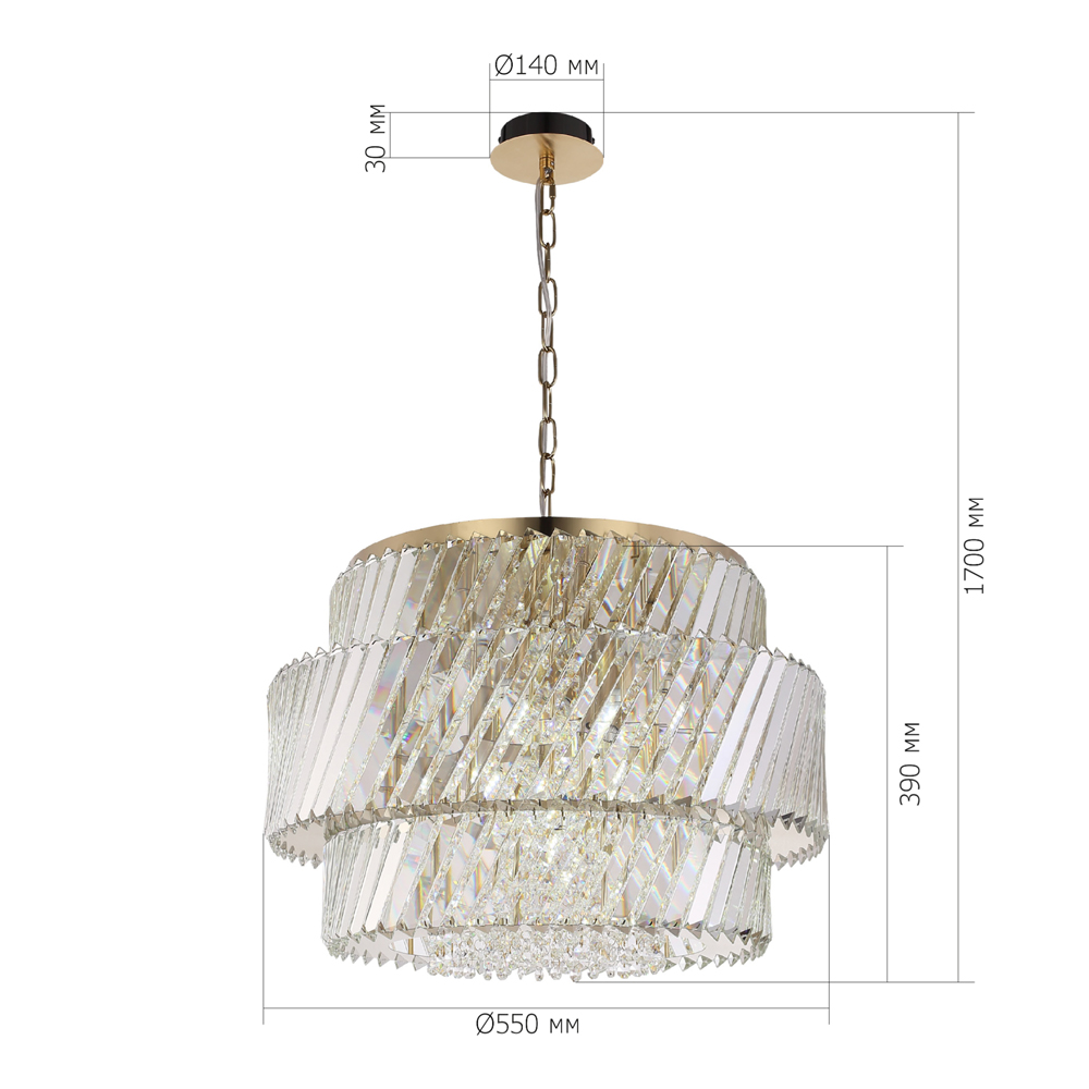 Люстра круглая в классическом обрамлении Light Connoisseurs Beauty в Сочи