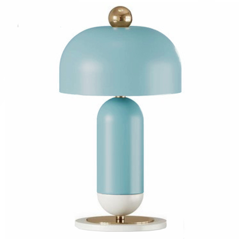 Meet Table lamp blue Голубой Латунь в Сочи | Loft Concept 