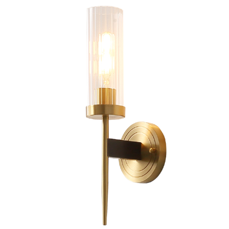 Бра European Modern Living Room Wall Lamp ALOUETTE SCONCE Латунь Прозрачное Стекло в Сочи | Loft Concept 