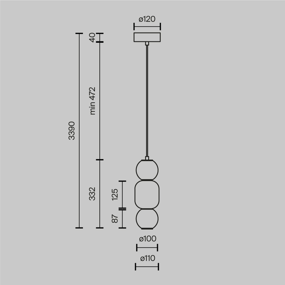 Подвесной светильник Trio outline в Сочи