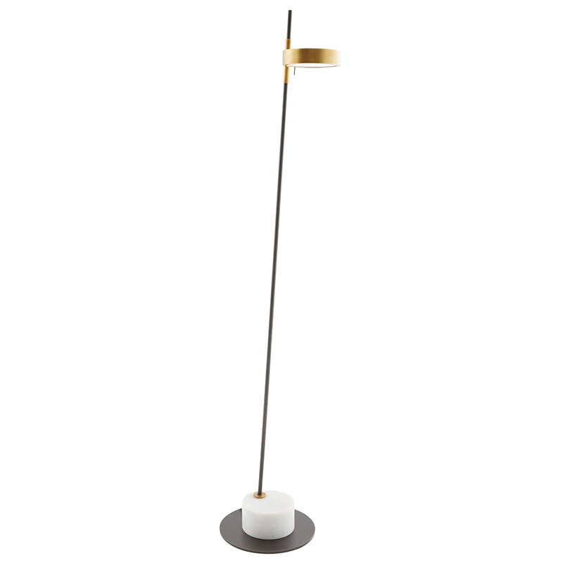 Торшер Arteriors PARK FLOOR LAMP Латунь Черный Белый в Сочи | Loft Concept 