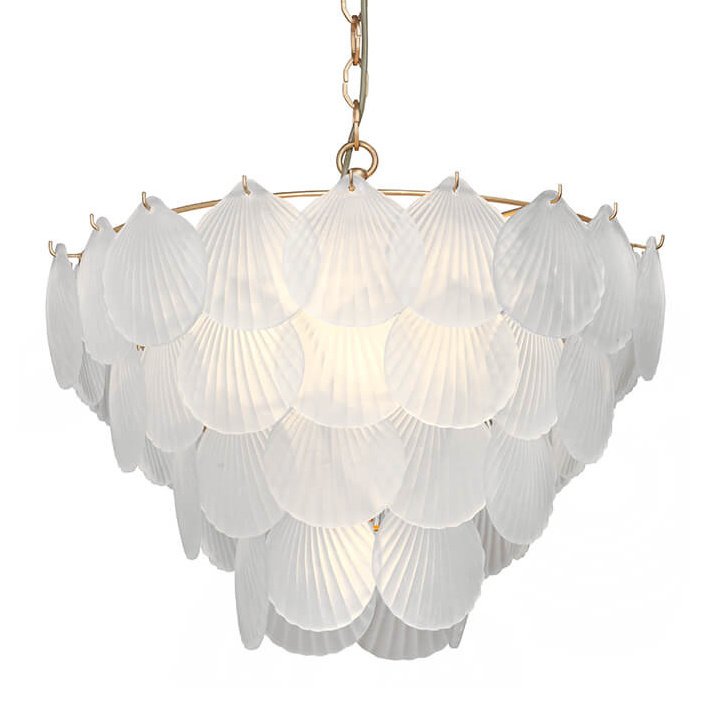 Люстра Transparent Glass Shells Золотой Прозрачный Люстра Transparent Glass Shells Золотой Прозрачный в Сочи | Loft Concept