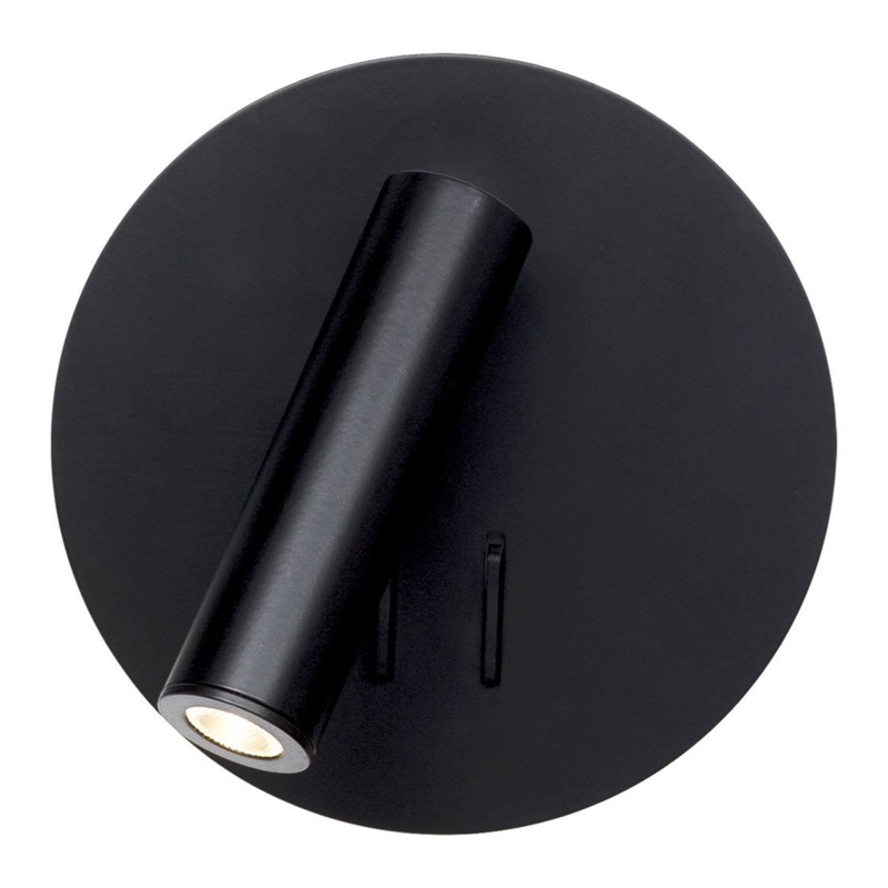 Настенный спот Black Circle Spot Wall Lamp Черный в Сочи | Loft Concept 