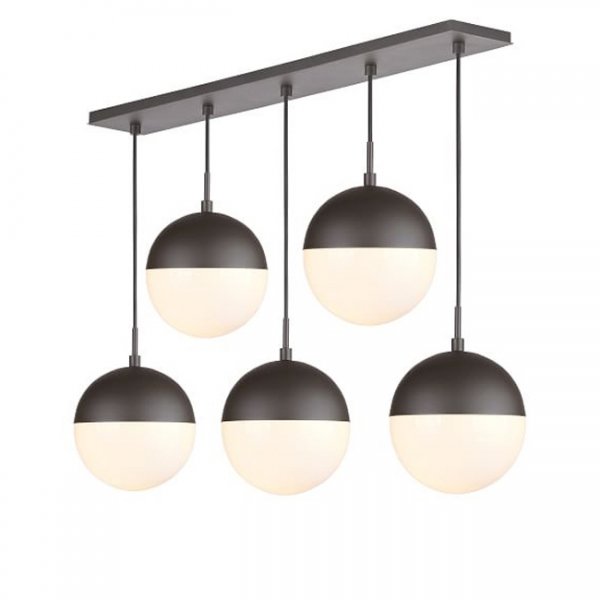 Подвесной светильник Copper Light Black Pendant 5 Черный Белый в Сочи | Loft Concept 