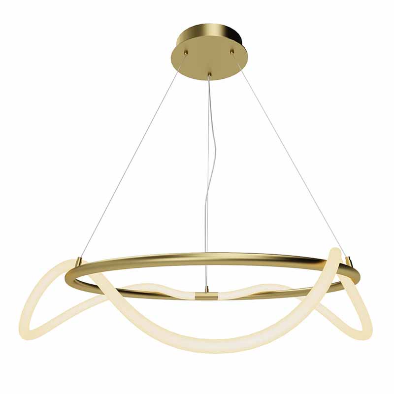 Люстра Luke Lampco Tracer Chandelier Gold 60 Белый матовое золото в Сочи | Loft Concept 