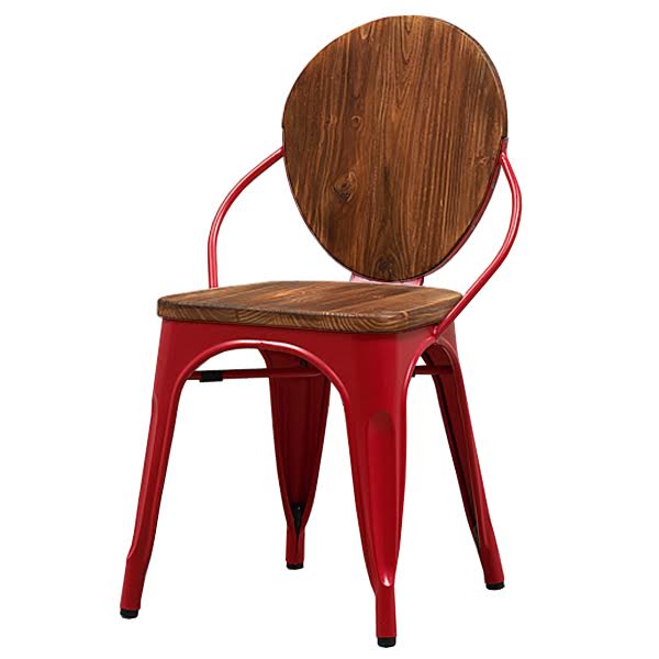 Стул Tolix chair Wooden Red Дуб темный Красный (Red) в Сочи | Loft Concept 