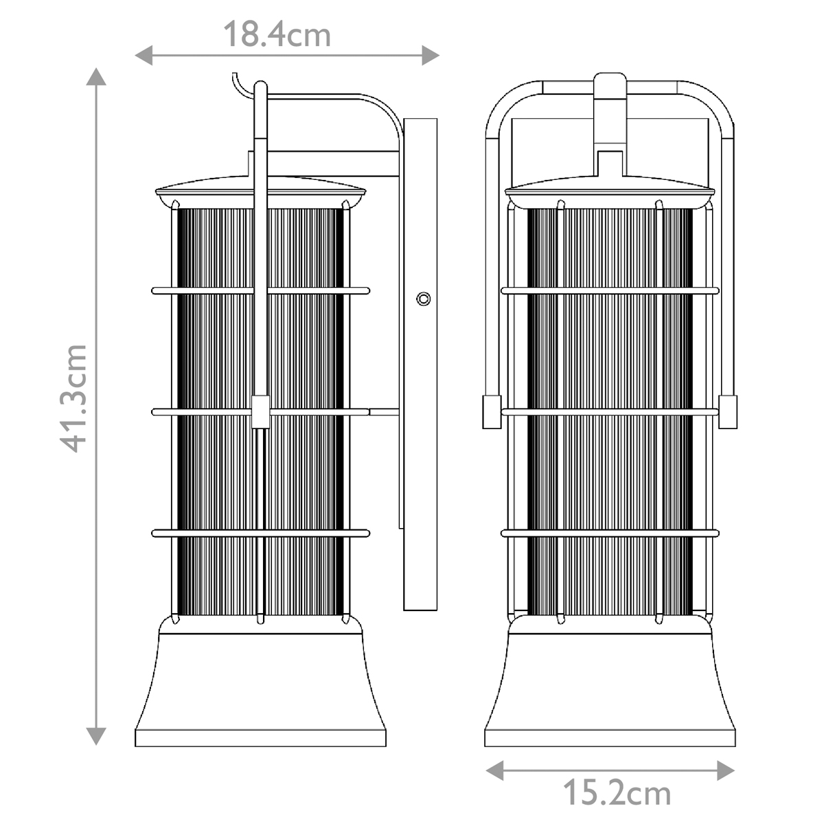 Настенный фонарь цилиндрической формы с рифленым стеклом в золотом каркасе на черном прямоугольном основании Eurofase в Сочи