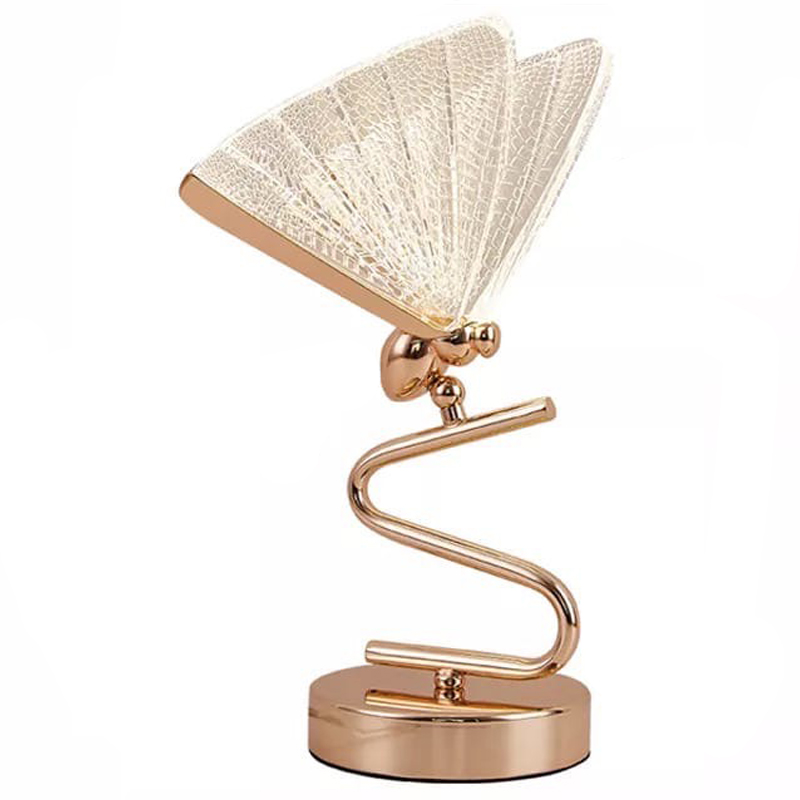 Ночник с Бабочкой Butterfly Table Lamp A Прозрачный Глянцевое золото в Сочи | Loft Concept 