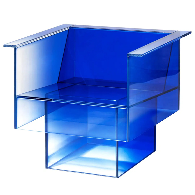 Дизайнерское Кресло Null Blue Glass Clear Armchair by Studio Buzao Прозрачный Синий Сапфирово-синий в Сочи | Loft Concept 