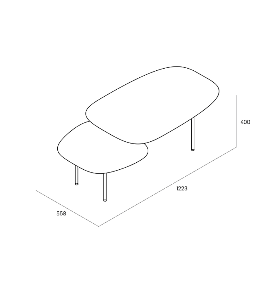 Step журнальный столик из натурального дуба и металла в Сочи