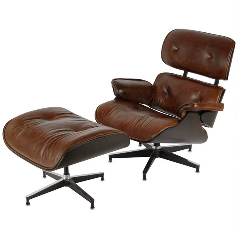 Кресло Eames Lounge Chair & Ottoman brown Коричневый в Сочи | Loft Concept 