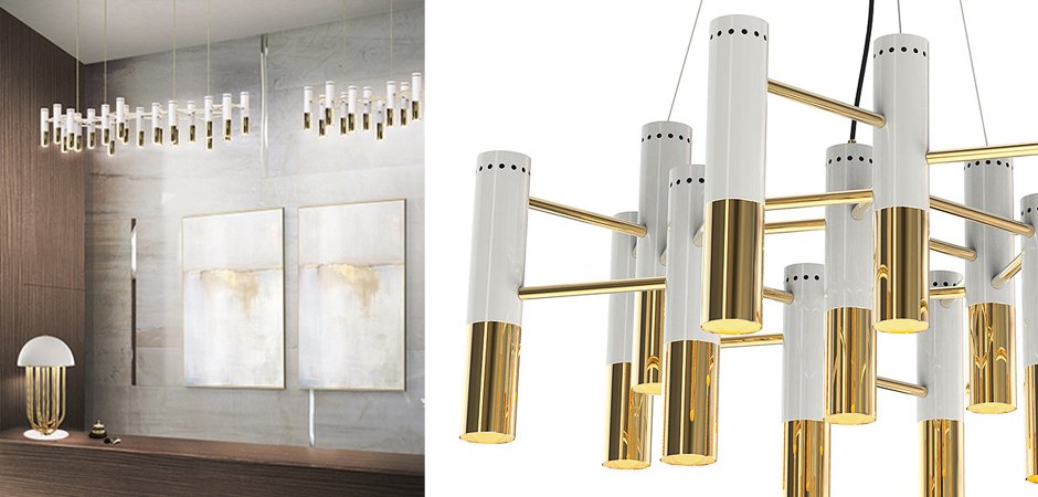 Люстра IKE Delightfull Gold & White Люстра IKE Delightfull Gold & White - Loft-Concept в Сочи