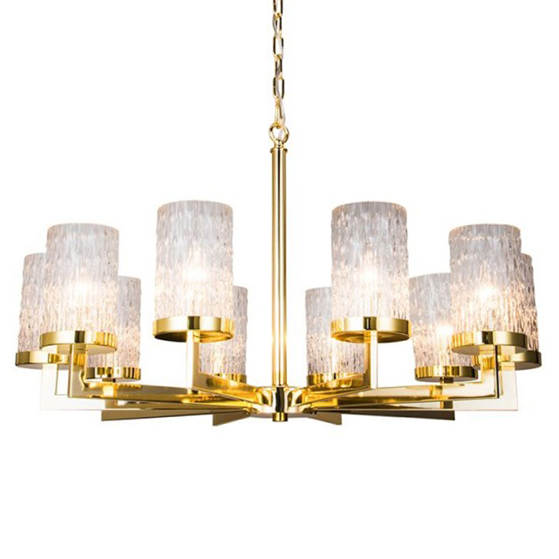 Люстра Estebe Glass Gold Chandelier 10 Прозрачный Золотой в Сочи | Loft Concept 