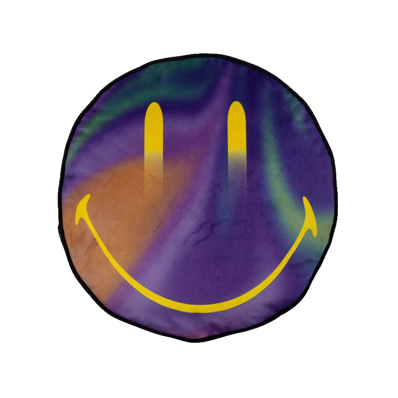 Подушка Gradient Cushion Smiley Желтый Черный Синий в Сочи | Loft Concept 