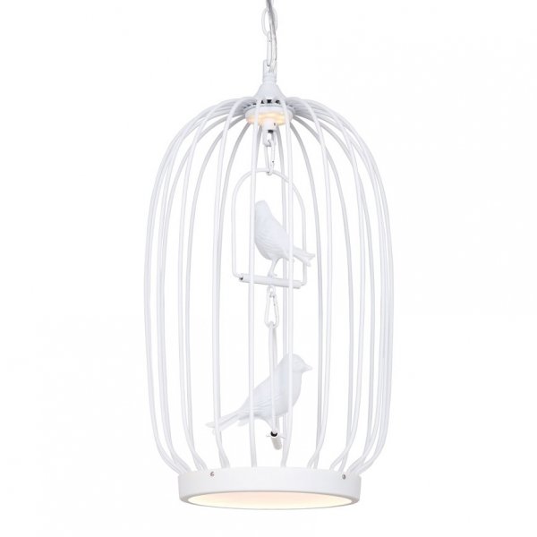 Люстра Birdcage Chandelier Two White Белый в Сочи | Loft Concept 