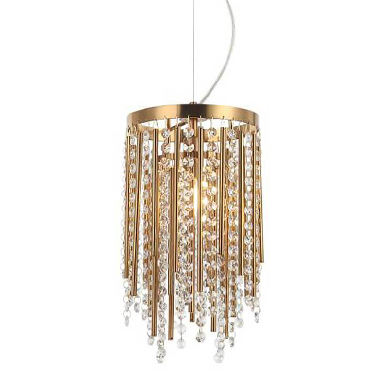 Подвесной светильник Crystal Wind Chimes Bronze Hanging Lamp Бронза Прозрачный в Сочи | Loft Concept 