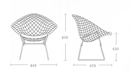 Кресло Bertoia Diamond Chair в Сочи