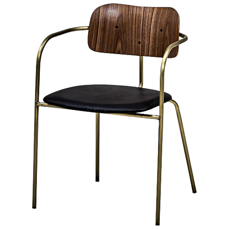 Стул Pilar Loft Stool black Черный Коричневый Бронза в Сочи | Loft Concept 