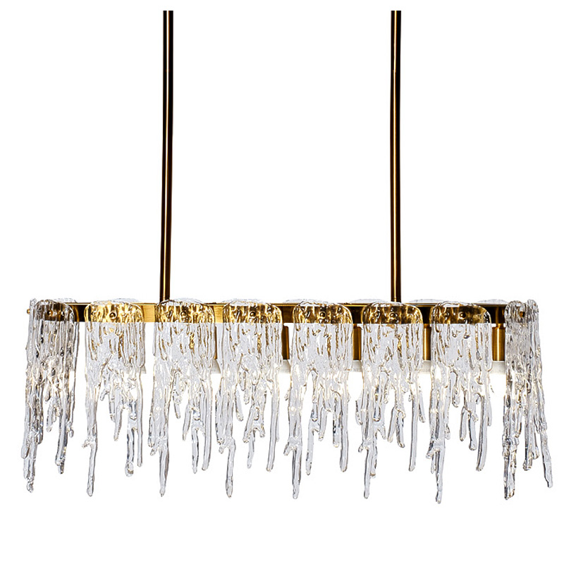 Люстра Cold Heart Line Gold Chandelier Золотой в Сочи | Loft Concept 