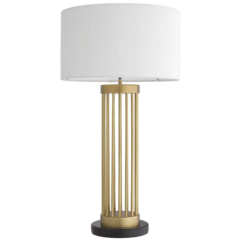 Настольная лампа Eichholtz Table Lamp Condo Brass Белый Латунь Черный в Сочи | Loft Concept 