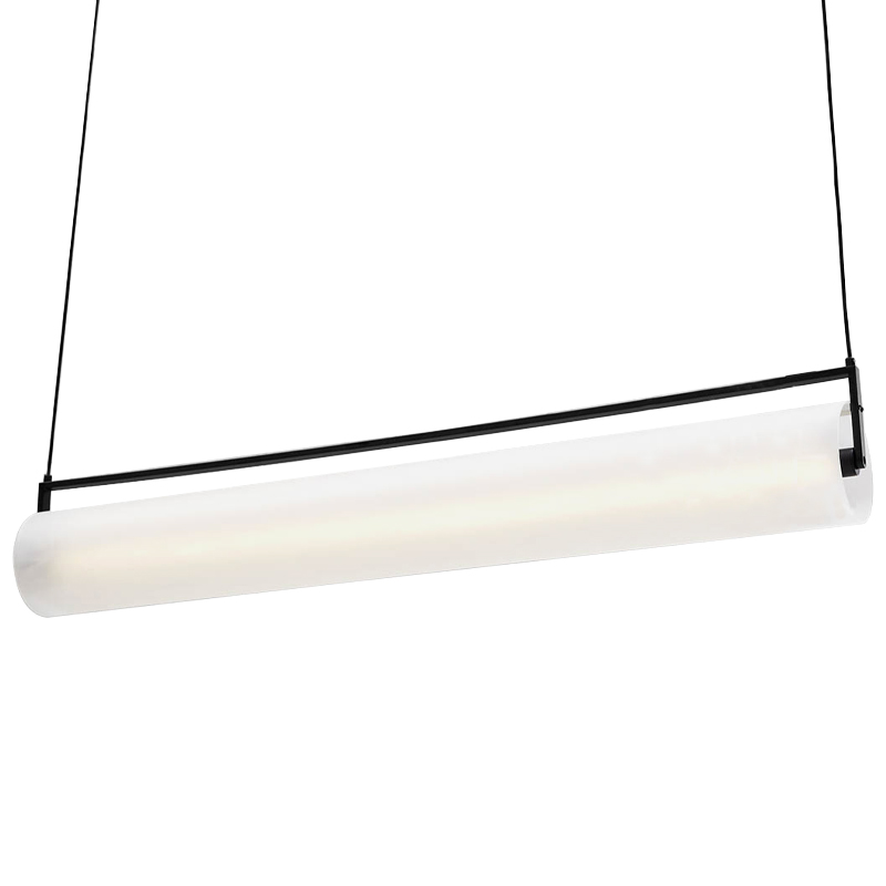 Дизайнерский линейный подвесной светильник CANVAS LINEAR HANGING LAMP Белый Черный в Сочи | Loft Concept 