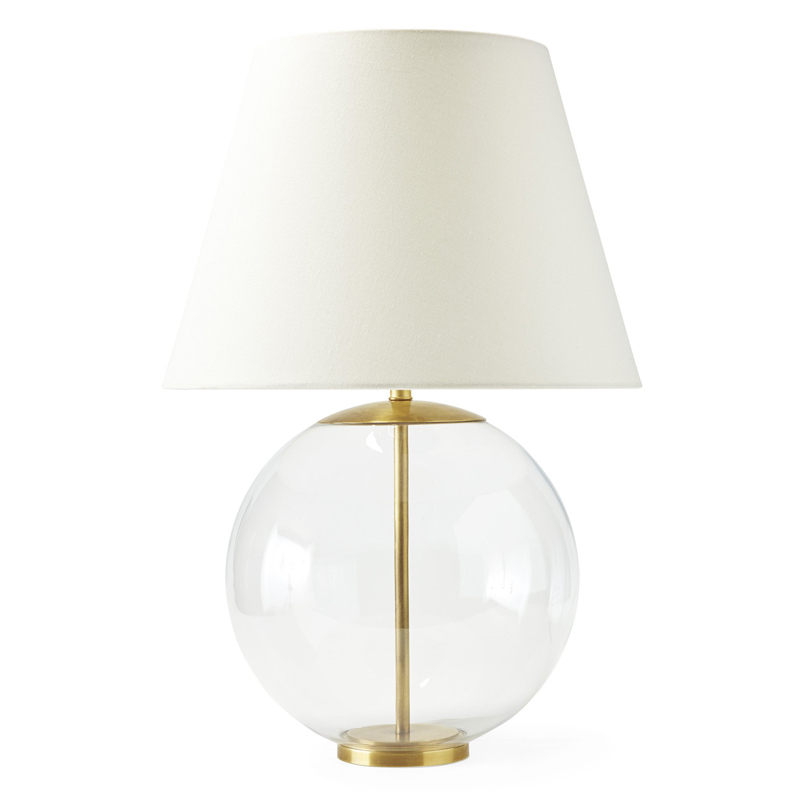 Настольная лампа Emory Table Lamp Gold Золотой Прозрачный (Transparent) Белый в Сочи | Loft Concept 