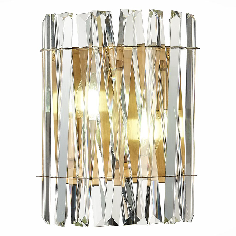 Бра Kaeden Glass Gold Wall Lamp Золотой Прозрачный в Сочи | Loft Concept 