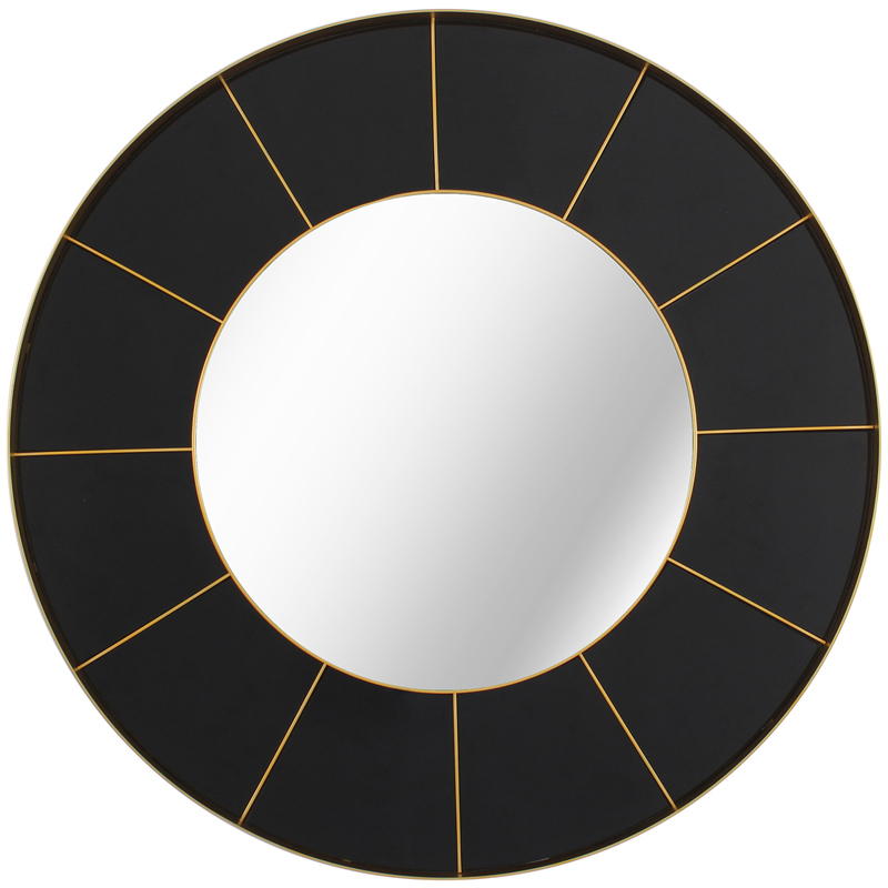 Зеркало Sectors Circle Mirror black  в Сочи | Loft Concept 