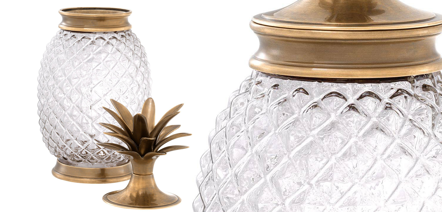 Ваза с крышкой Eichholtz Jar Hayworth brass - фото