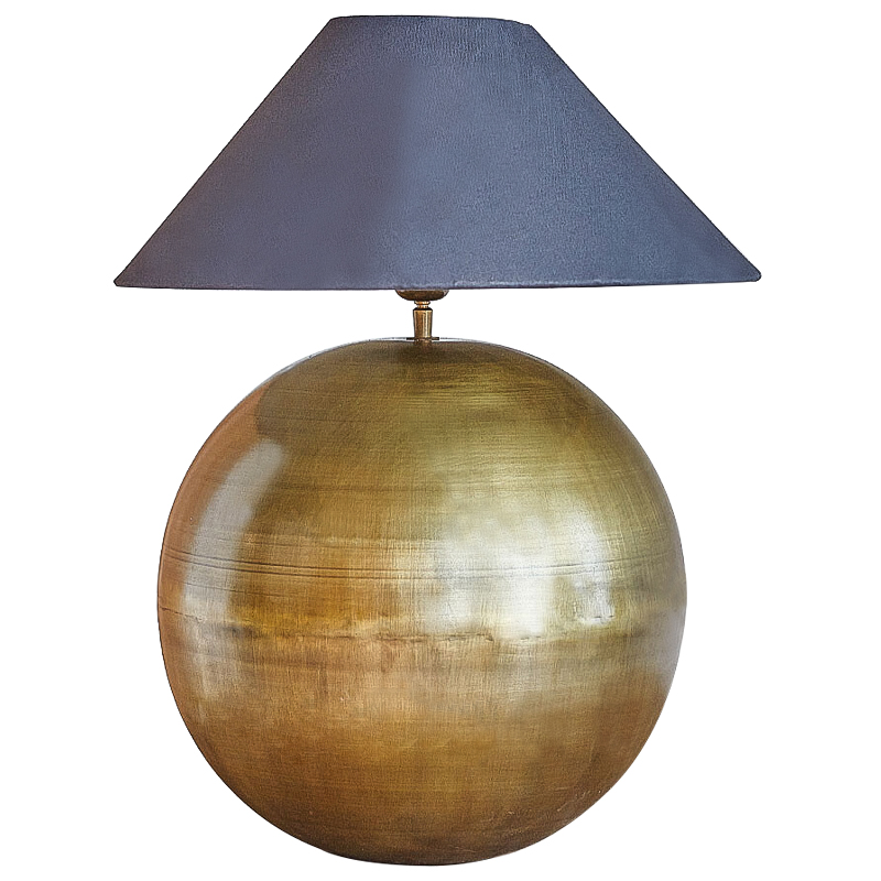 Настольная лампа с абажуром Metall Brass Ball Table Lamp Серый Латунь в Сочи | Loft Concept 