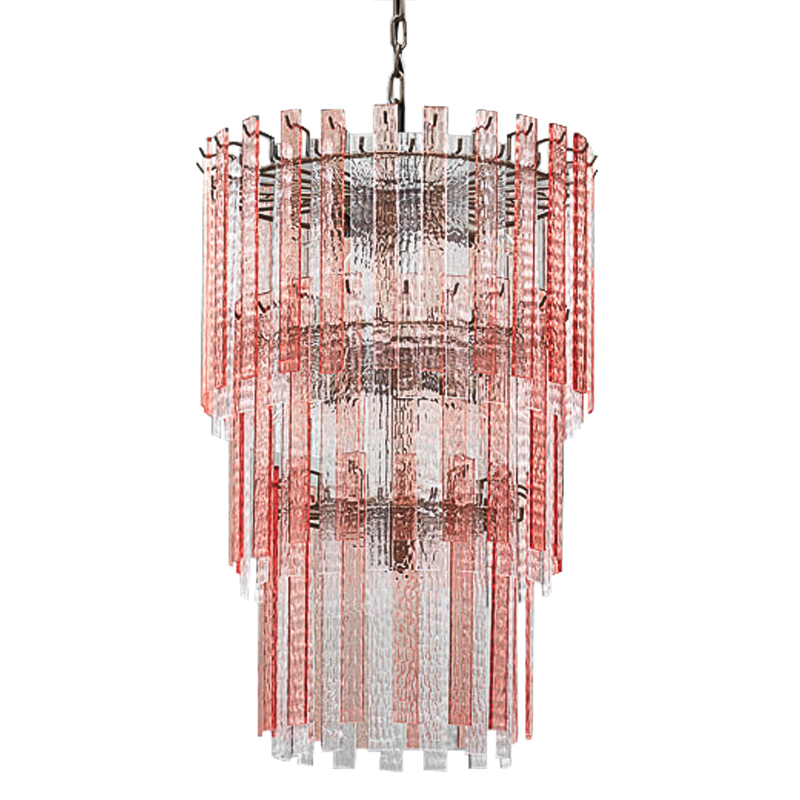 Люстра Victoire Chandeliers Хром Прозрачный Малиновый (Crimson) в Сочи | Loft Concept 